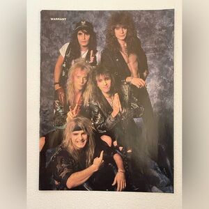 Warrant Band Pinup - Black & Gray Rock Photo